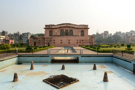 DHAKA, BANGLADESH - November 28, 2015: Visiting mausoleum of Bibipari in Lalbagh fort in Dhaka, Bangladesh.のeditorial素材