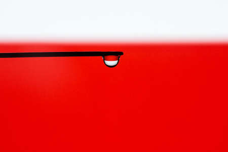 indonesia colorful country flag in macro viewの写真素材