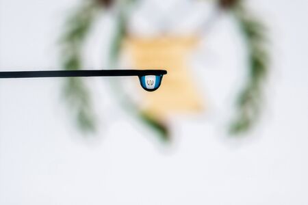 guatemala colorful country flag in macro viewの写真素材