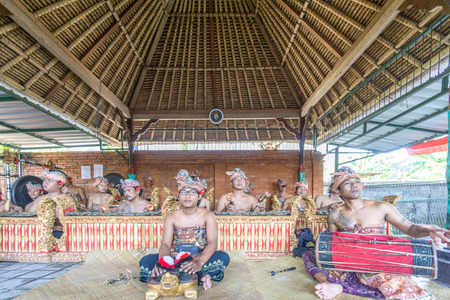 Bali, Indonesia - December 22, 2016: Barong and Kris Dance performers are performing in Bali, Indonesia on December 22, 2016.のeditorial素材