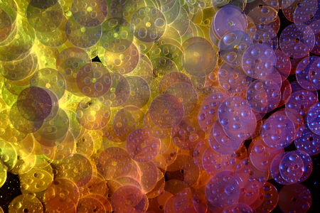 Decorative accessories for sewing and embroidery. Shiny round sequins with water drops.