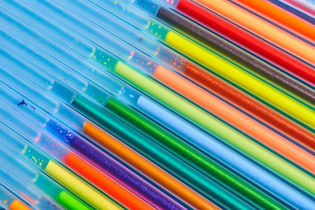 Writing materials. Colored gel rods for pens.