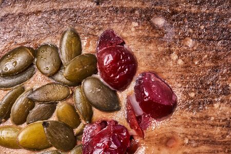 Turkey pate with pumpkin seeds and berries