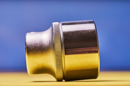 Head wrenches with a colored background. Machine repair tool.