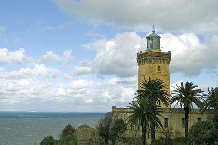 Lighthouse. Cap Spartel, Tangier, Moroccoの写真素材