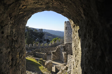 The Castle of the Moors in Sintra, Portugalのeditorial素材