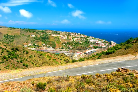 Town Cerbere,  Franceの写真素材
