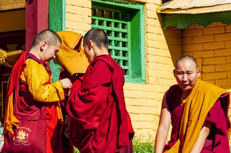 Ulan Bator, Mongolia - August 24, 2016: View of the Gandantegchinlen Monastery, the center of Mongolian Buddhism and one of the main Buddhist centers in Asiaのeditorial素材