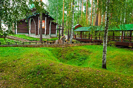 Ganina Yama Monastery in Yekaterinburg region, Russia, built in memory of the Romanovs, the last royal family of Russia. This is a place where the bodies of the Romanov family were buried in 1918.の写真素材