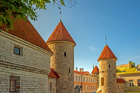 Old town of Tallinn is famous by its medieval architectureのeditorial素材