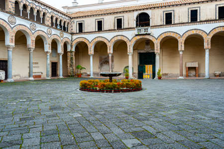 Courtyard of the Palazzo dei Lanzi in Padua, Italyの写真素材