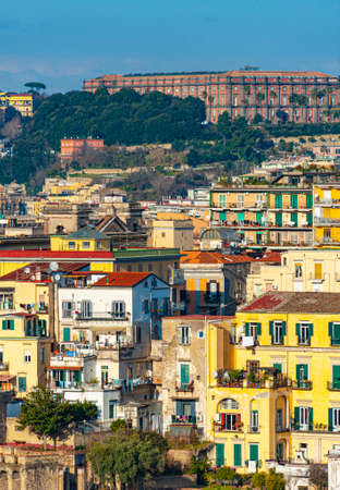 Marvelous view of the Naples City, Italy from Belvedere San Martinoの写真素材