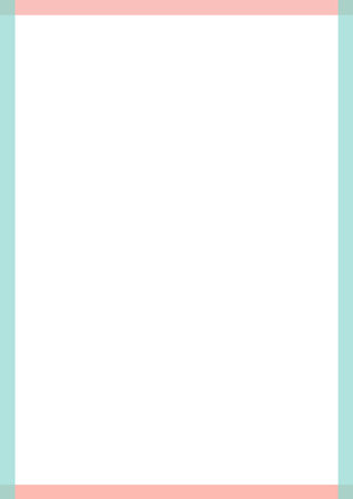 Pastel color Frame on White Background. Simple and Modern design for banner, poster, letter paper. A4 ratio.のイラスト素材