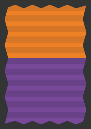Halloween image orange and purple striped background. Good for poster, postcard, flyer. A4 ratio.のイラスト素材