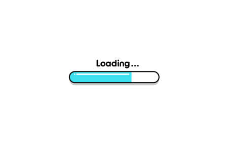 Loading Progress bar. Processing, thinking, updating, innovation concept. Simple infographics design element.のイラスト素材
