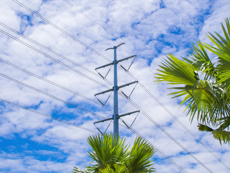 Electricity towerの写真素材