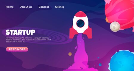 Start up landing page. Web page design templates for startup. Vector illustrations 3d modern design development websiteのイラスト素材