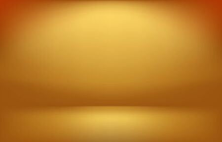 Gradient background. Color blur backdrop of advertising platform for product or text, vector interior template with light effect. Orange abstract colourful backgrounds for product presentationのイラスト素材