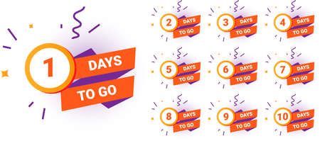 Days countdown. Count amount of time until end of limited promotion. Minimal sale banners or special...