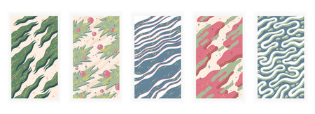 Abstract backgrounds. Natural pattern decoration. Modern fashion material. Wavy spots. Curve lines....