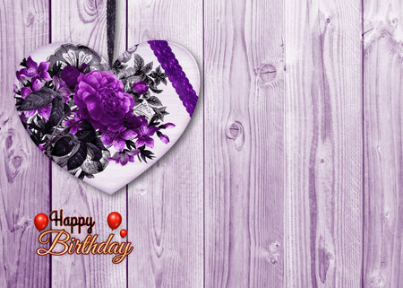 3D illustration happy birthday concept, in colourful letters, gift box, with colourful backgroundsの写真素材