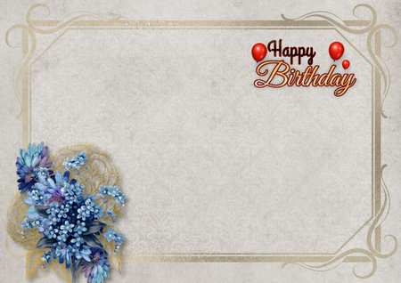 3D illustration happy birthday concept, in colourful letters, gift box, with colourful backgroundsの写真素材