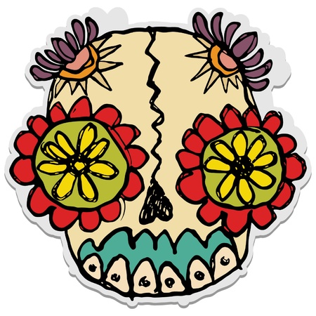 sugar skullのイラスト素材