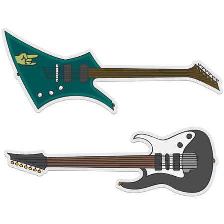 two beautiful guitarsのイラスト素材