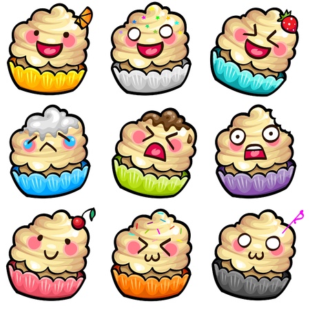 cake smile setのイラスト素材