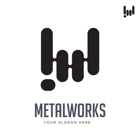 Metalworks abstract icon isolated on whiteのイラスト素材