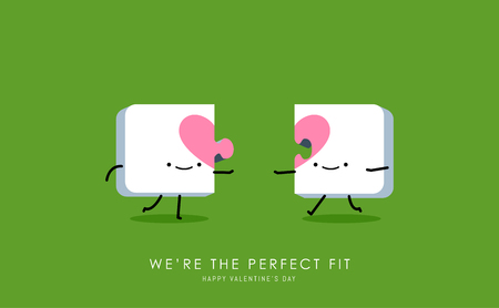 The two love puzzlesのイラスト素材