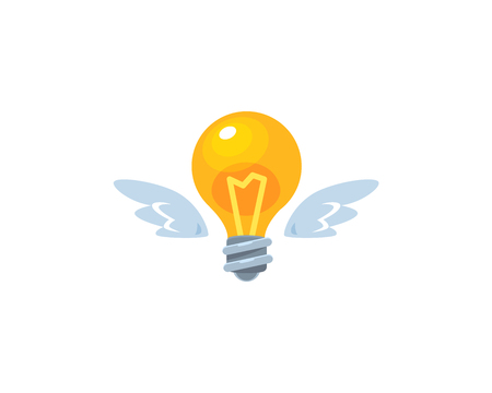 a flying bulb with wingsのイラスト素材
