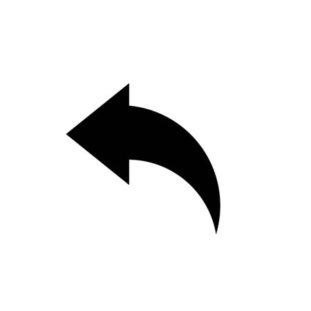 Black Back Arrow. Isolated Vector Signのイラスト素材