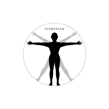 Vitruvian Person. Isolated Vector Illustrationのイラスト素材