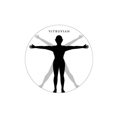 Vitruvian Person. Isolated Vector Illustration