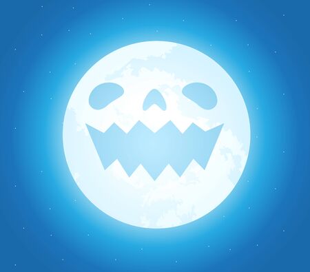 The Halloween Moon is laughing evilのイラスト素材