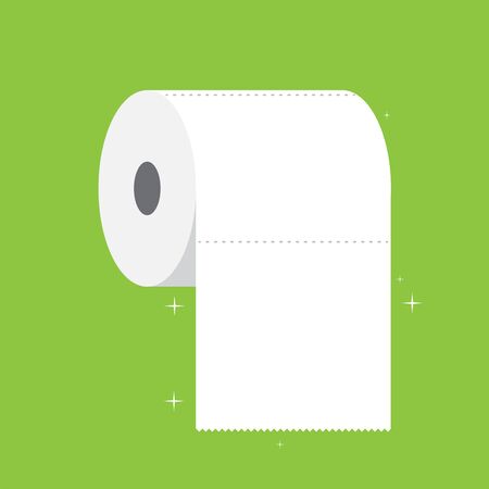 toilet paper with sparkle. Isolated Vector Illustrationのイラスト素材