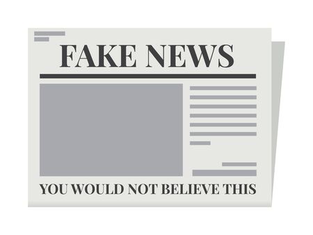 Fake Newspapers template. Isolated Vector Illustrationのイラスト素材
