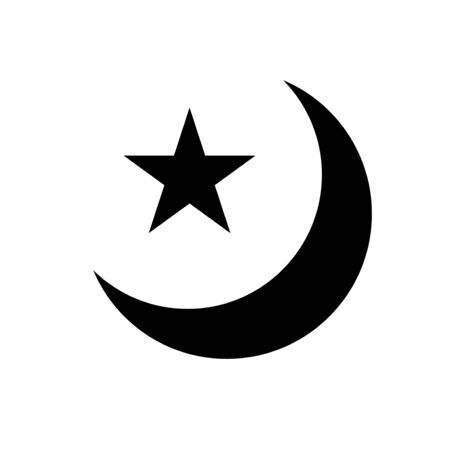 Moon and Star Symbol. Isolated Vector Illustrationのイラスト素材