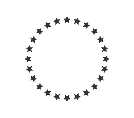 Circle of Stars. Isolated Vector Illustrationのイラスト素材