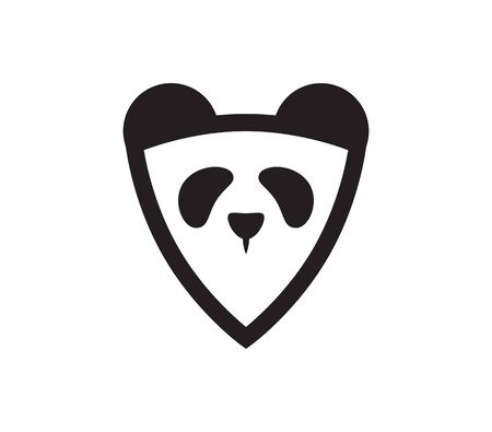 Abstract Panda Emblem. Isolated Vector Illustrationのイラスト素材