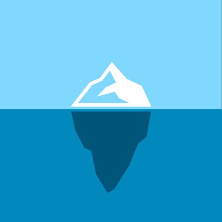 Colorful Iceberg Illustration. Isolated Vector Illustrationのイラスト素材