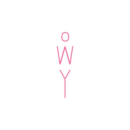 abstract sign of Female Letter. Isolated Vector Illustrationのイラスト素材