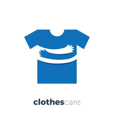 Clothes with hand embrace. Isolated Vector Illustrationのイラスト素材