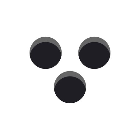 an abstract three hole. Isolated Vector Illustrationのイラスト素材