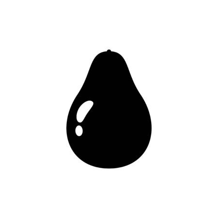 A silhouette of Avocado. Isolated Vector Illustrationのイラスト素材
