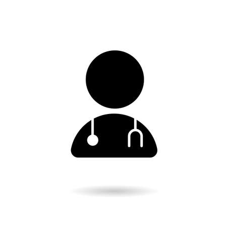 The Abstract sign of a doctor. Isolated Vector Signのイラスト素材