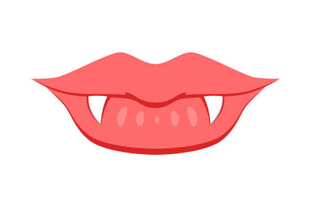The Vampire's mouth. Isolated Vector Illustrationのイラスト素材