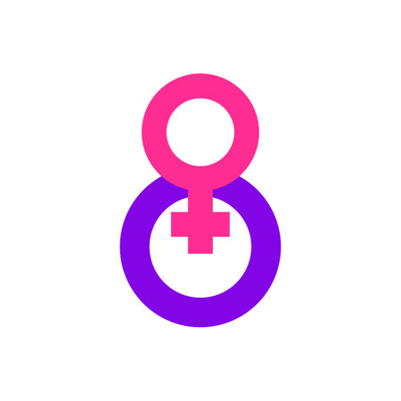 number 8 with female sign. Creative Sign of Number 8のイラスト素材