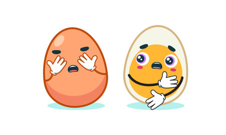 An egg without it shell. Isolated Vector Illustrationのイラスト素材